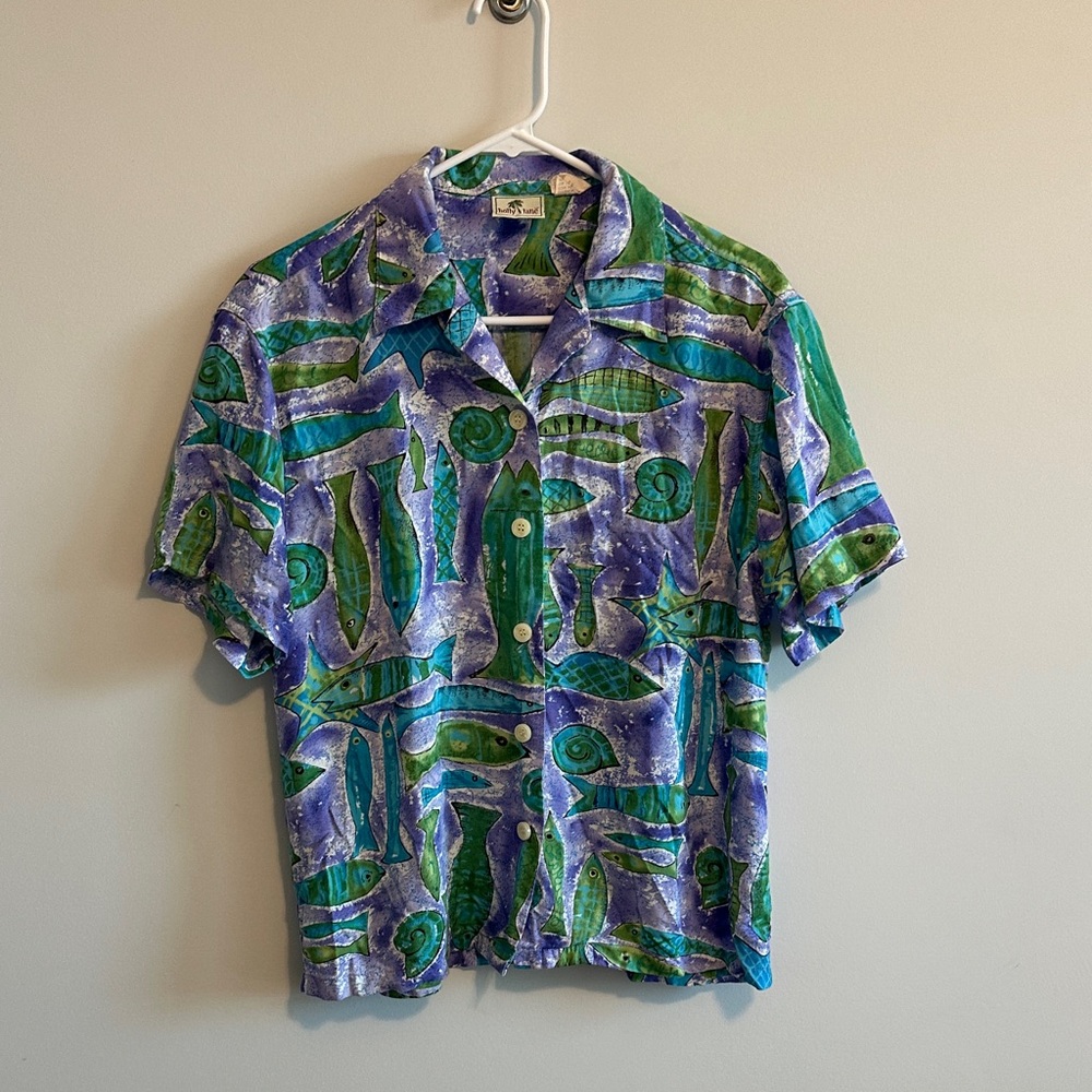 Vintage Holly Lane Button Up Top